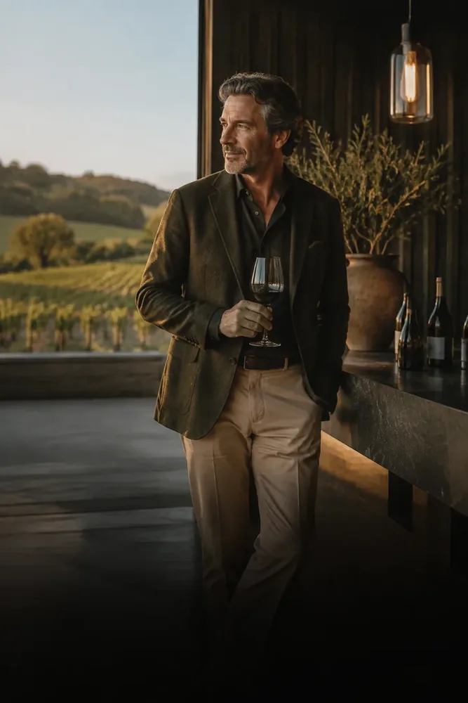 A gentleman at an Adelaide Hills wine tasting